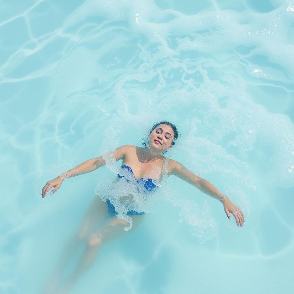 Dream : Swimming in a foamy pool in a dream