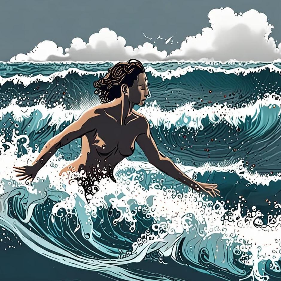 Dream : Swimming in a foamy sea in a dream