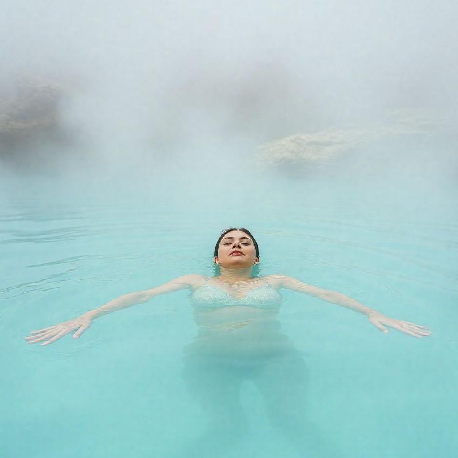 Dream : Swimming in a hot spring pool in a dream