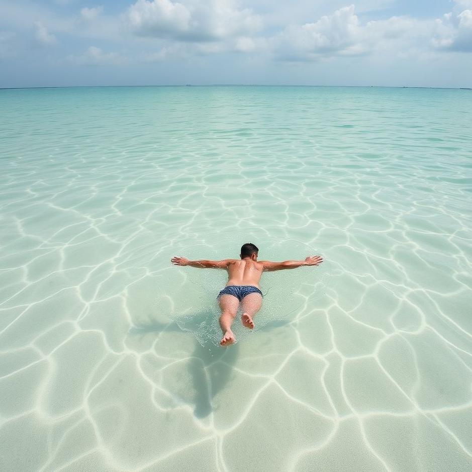 Dream : Swimming in a sandy sea in a dream