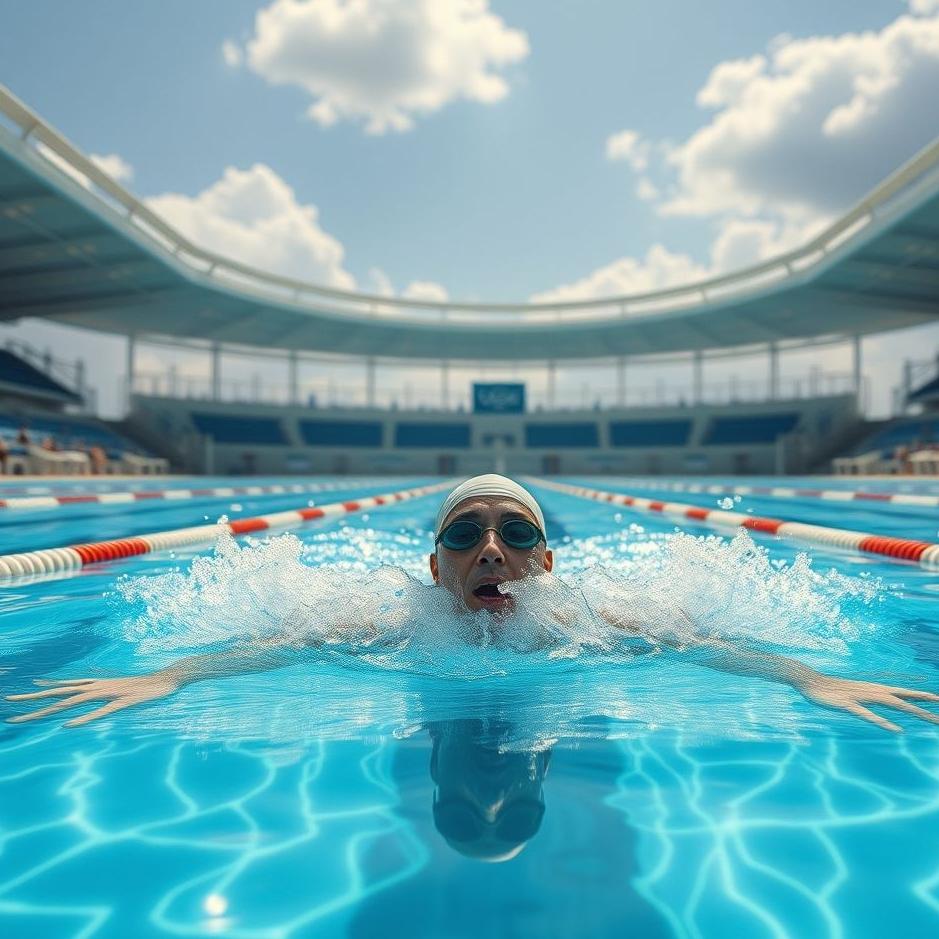 Dream : Swimming in an Olympic pool in a dream