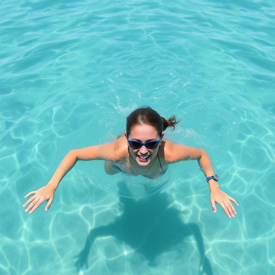 Dream : Swimming in clear water 