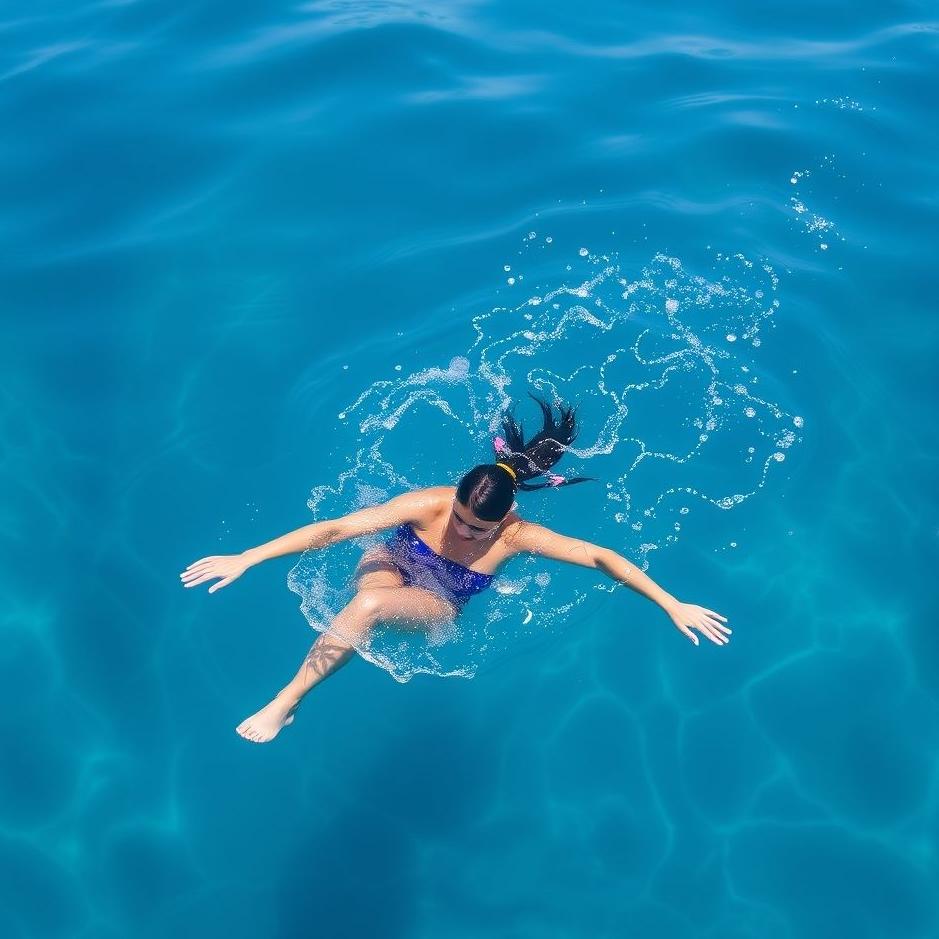 Dream : Swimming in deep blue water in a dream