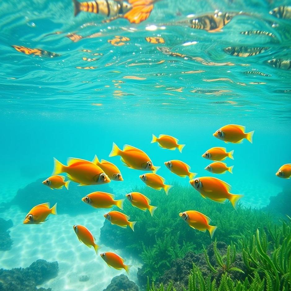 Dream : Swimming in fish-filled water