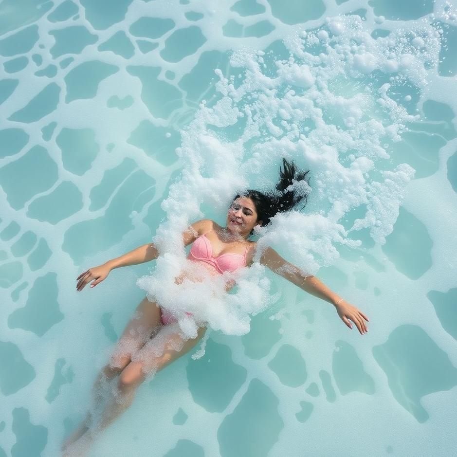 Dream : Swimming in foamy water in a dream