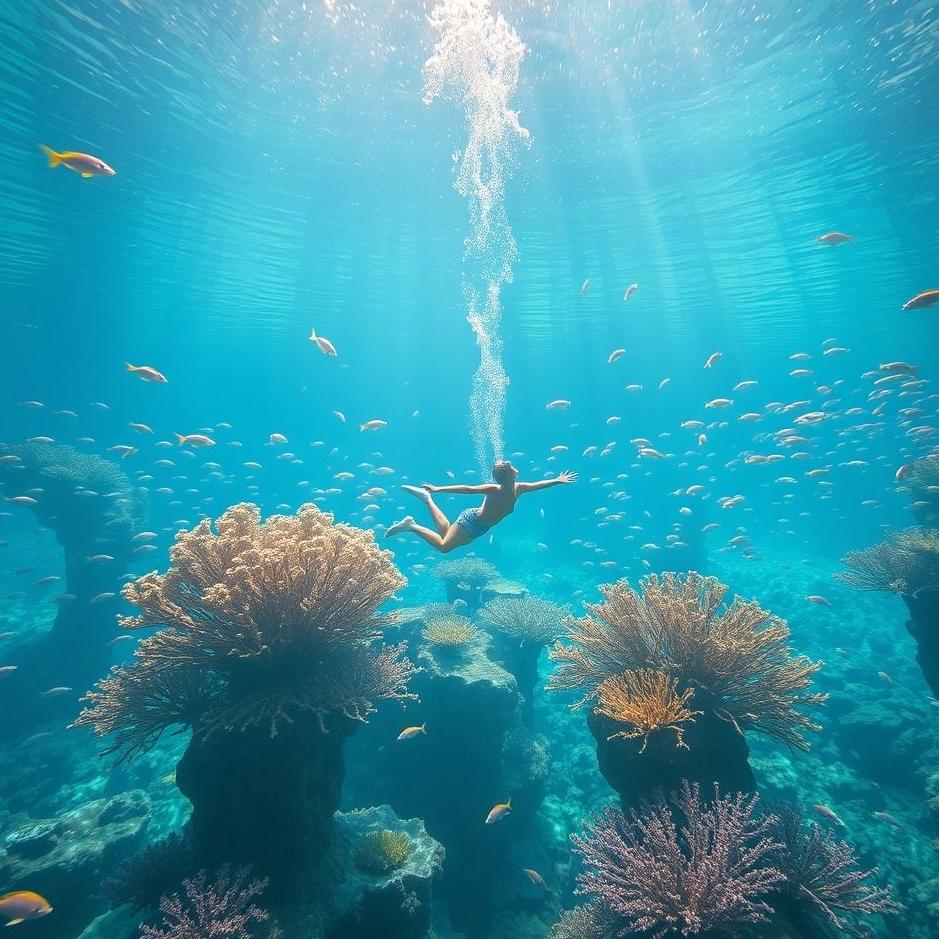 Dream : Swimming in the aquarium in the dream