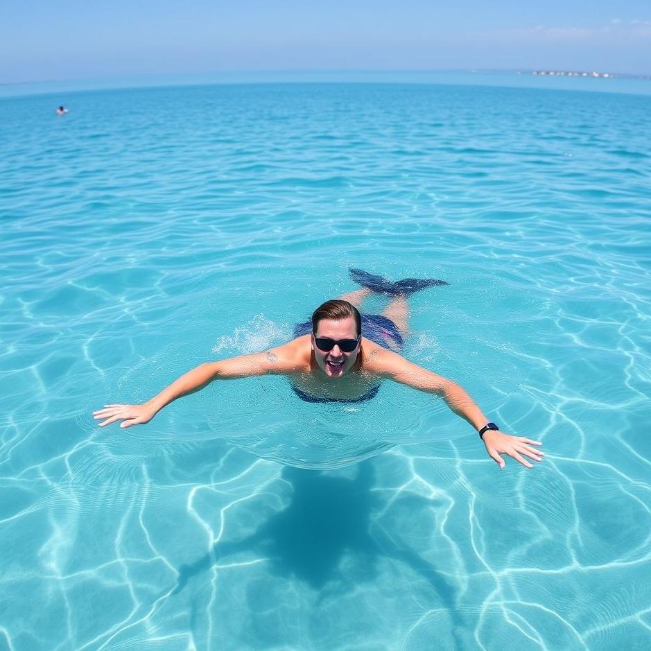 Dream : Swimming in the clear sea 