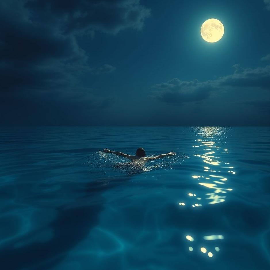 Dream : Swimming in the moonlight in the dream