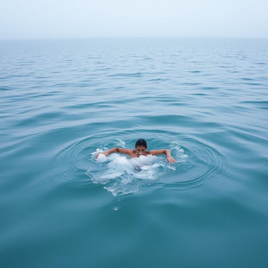 Dream : Swimming in the sea in winter in a dream