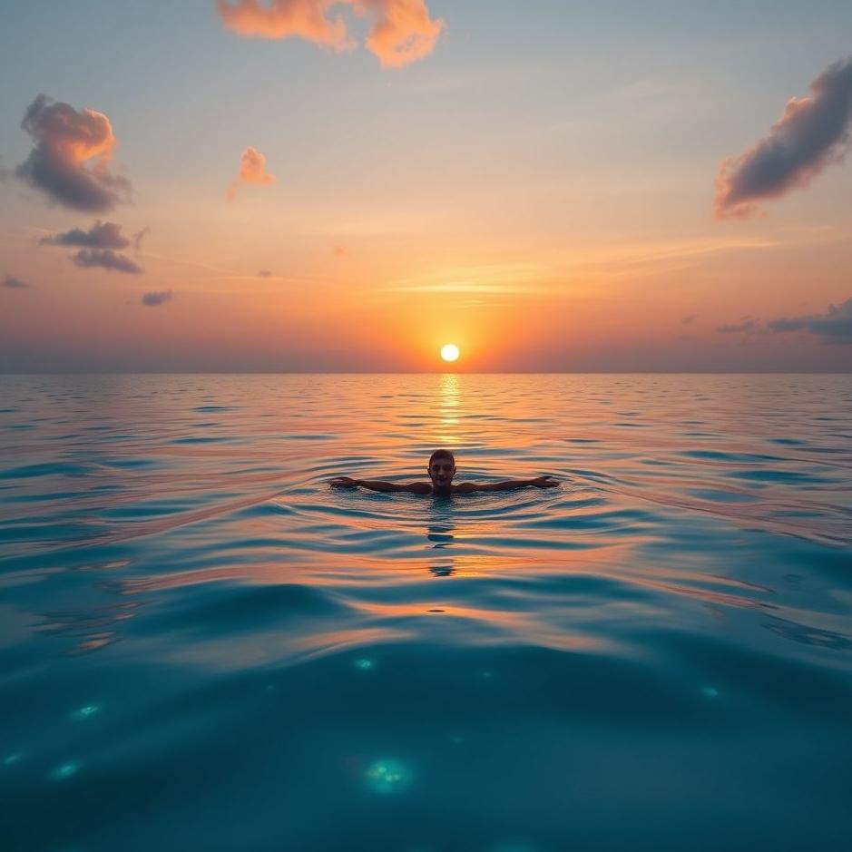 Dream Dictionary : Swimming in the sea on the evening in the dream