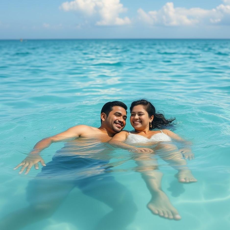 Dream : Swimming in the sea with her husband in a dream