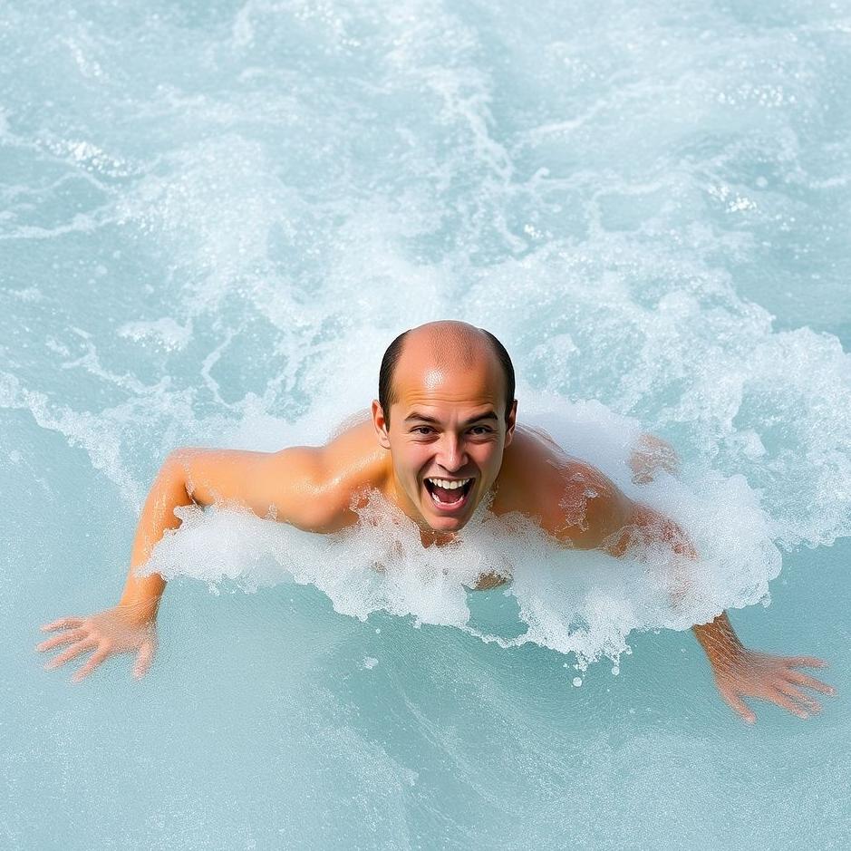 Dream : Swimming in white water 