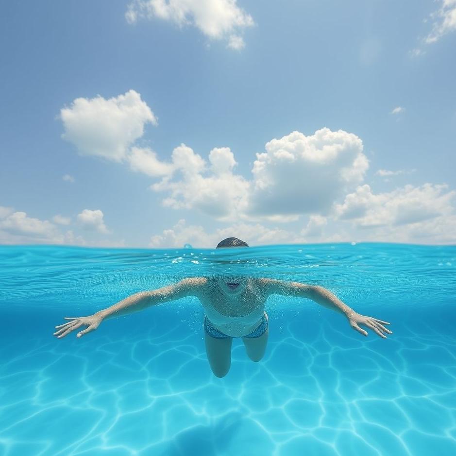 Dream : Swimming into a pool in a dream