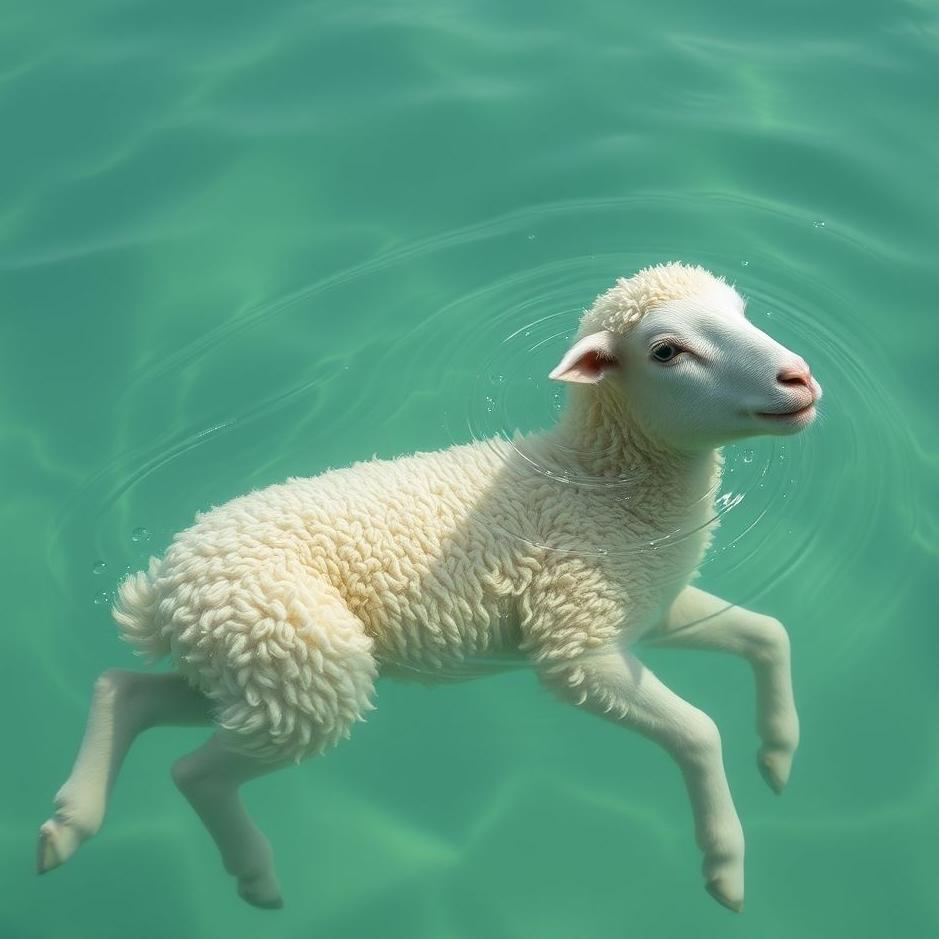 Dream : Swimming lambskin in a dream