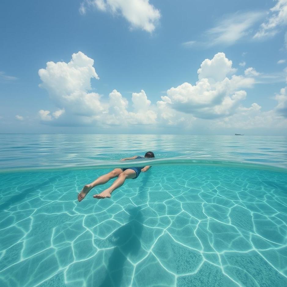 Dream : Swimming on land in a dream