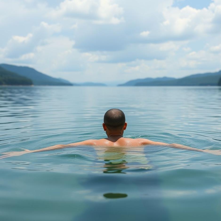 Dream : Swimming on your back in a lake in a dream