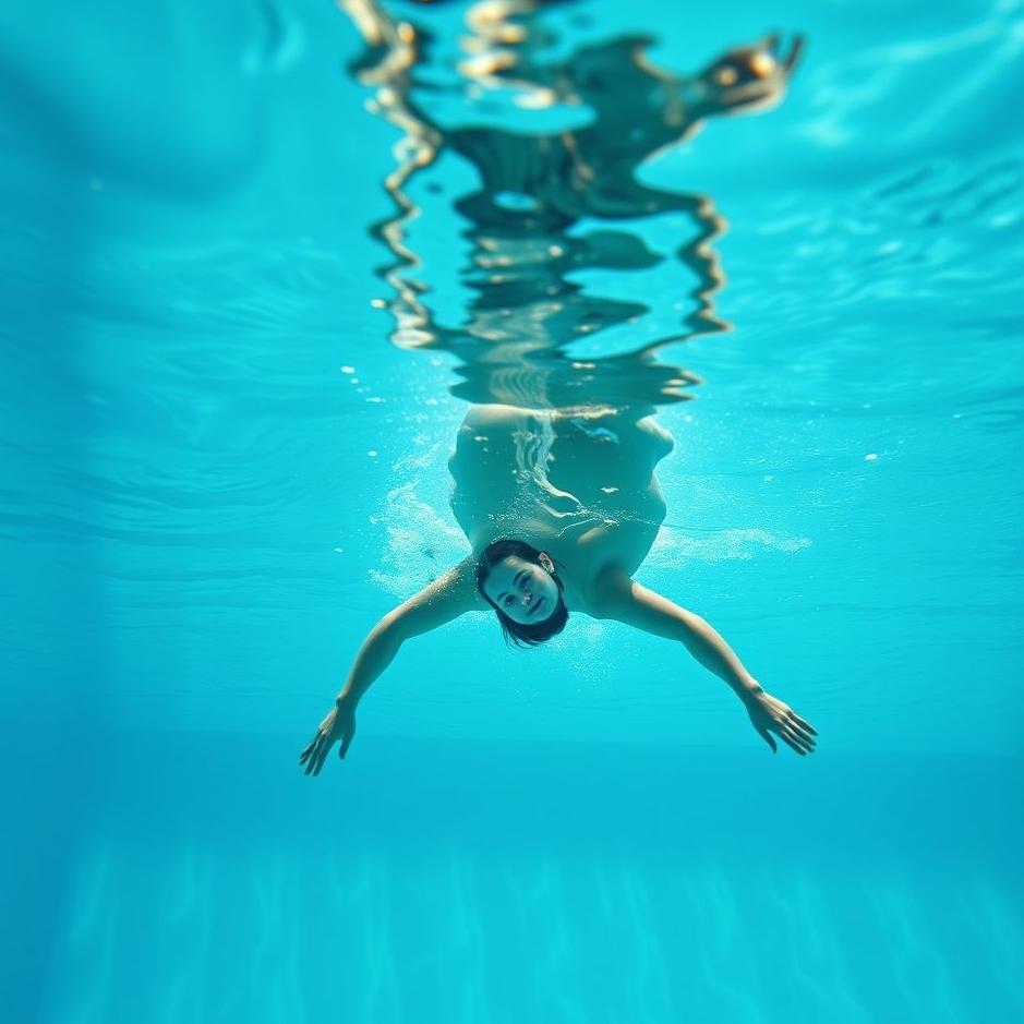 Dream : Swimming upside down in a pool in a dream