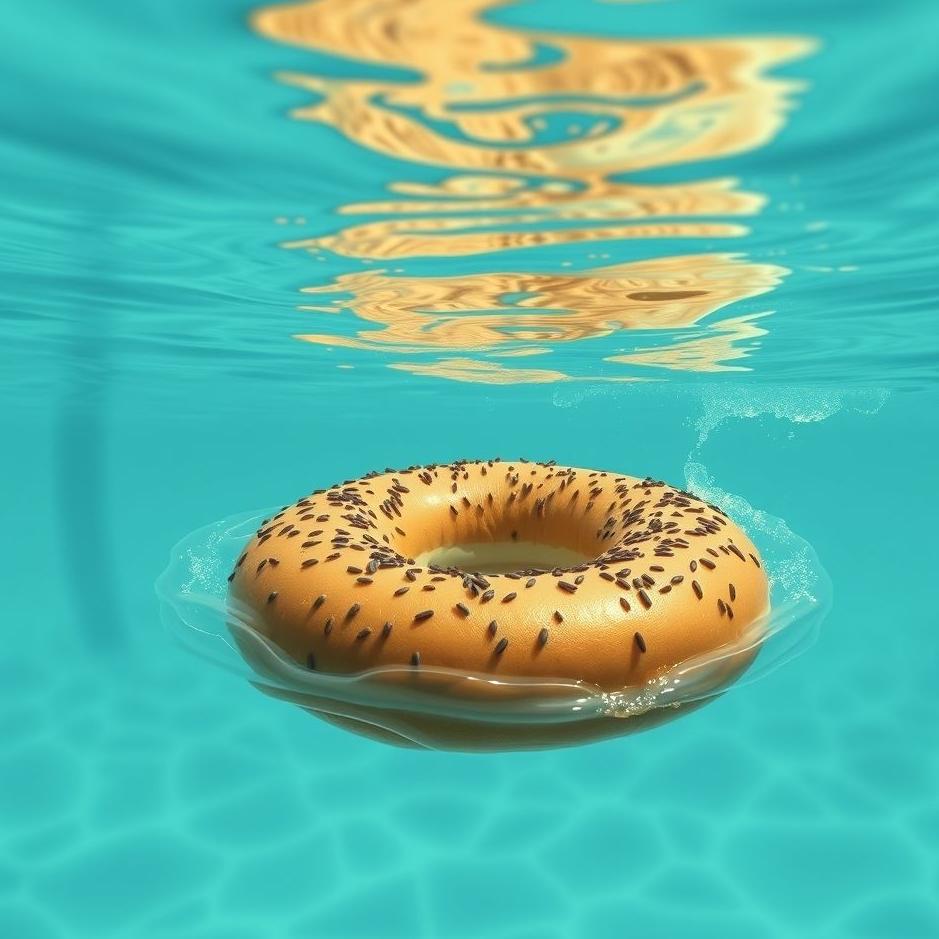 Dream : Swimming with a bagel in a dream