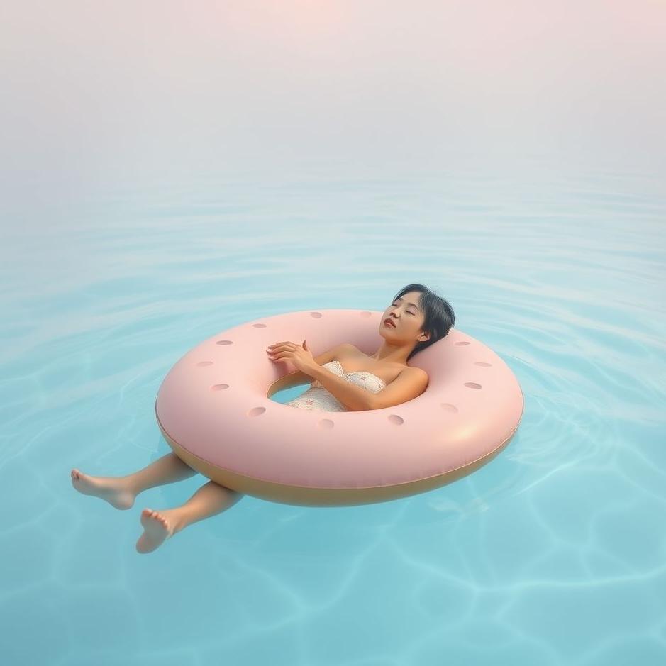 Dream : Swimming with a bagel in a pool in a dream
