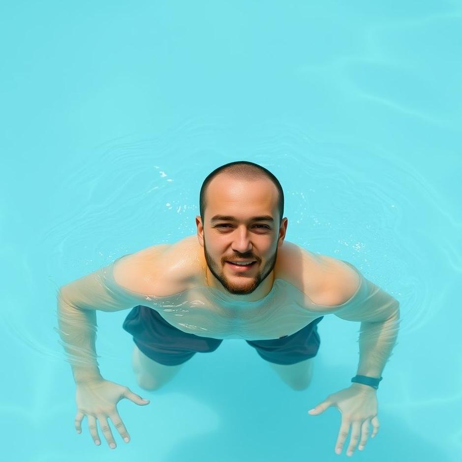 Dream : Swimming with a man in a pool in a dream