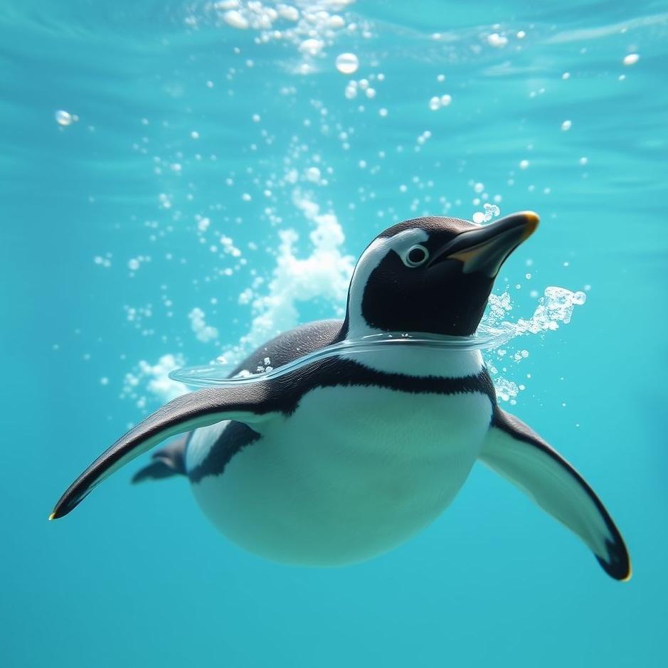 Dream : Swimming with a penguin in a dream