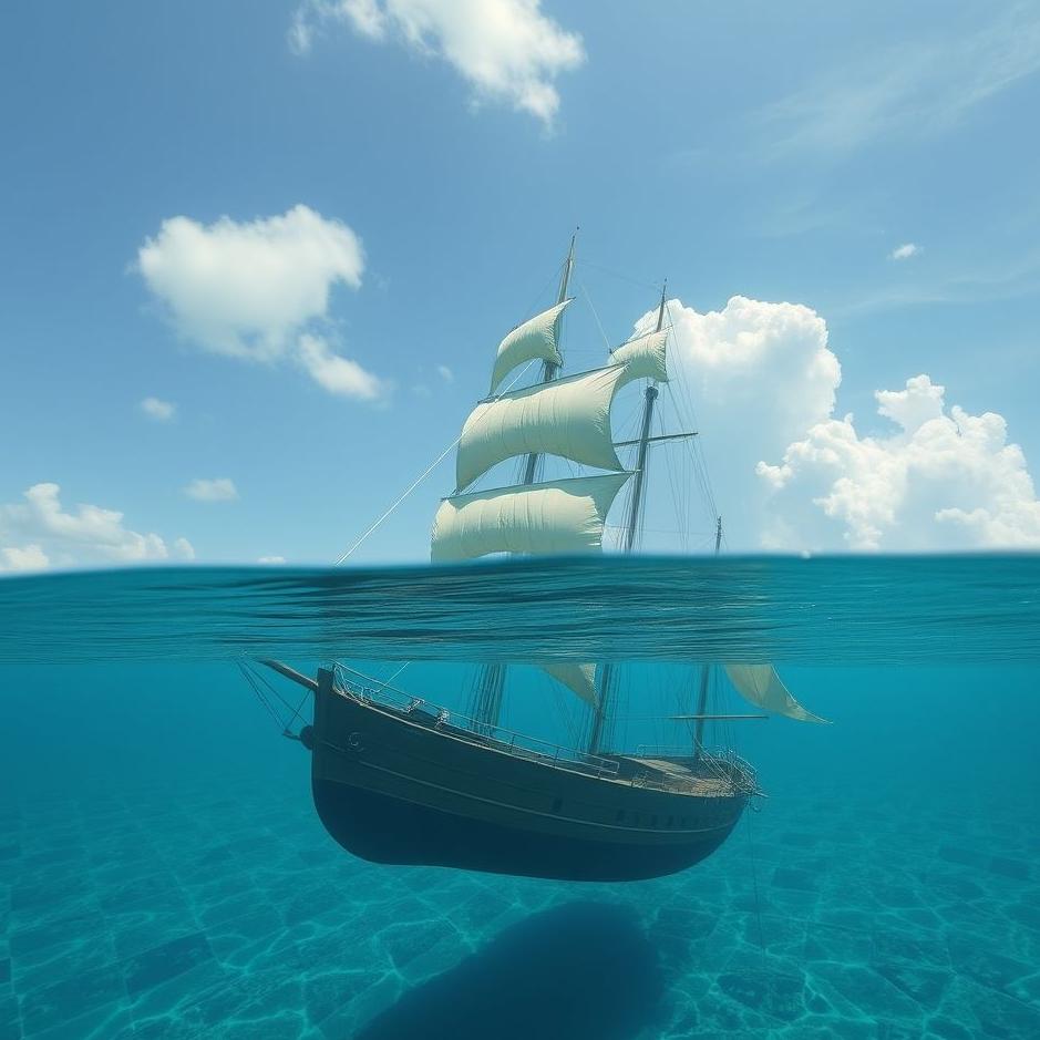Dream : Swimming with a ship in a dream
