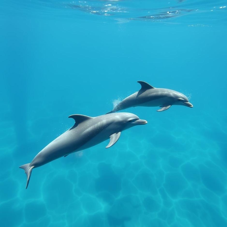 Dream : Swimming with dolphins in the ocean in a dream