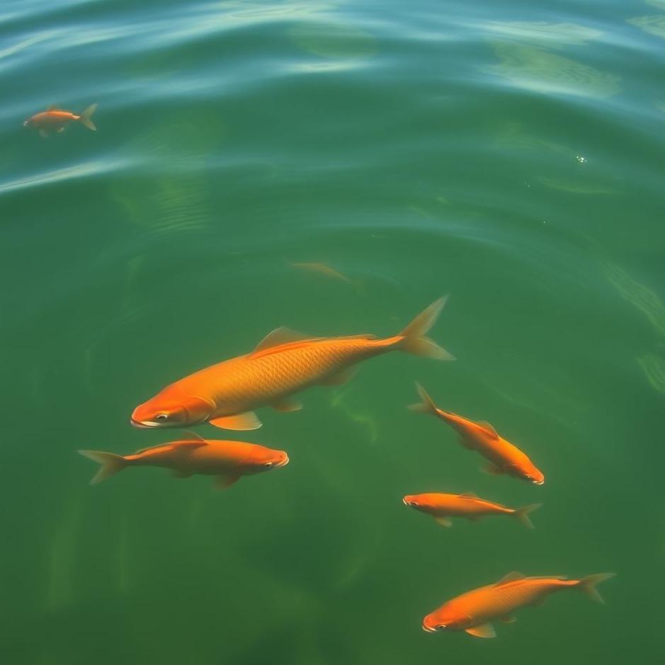 Dream : Swimming with fish in a lake in a dream