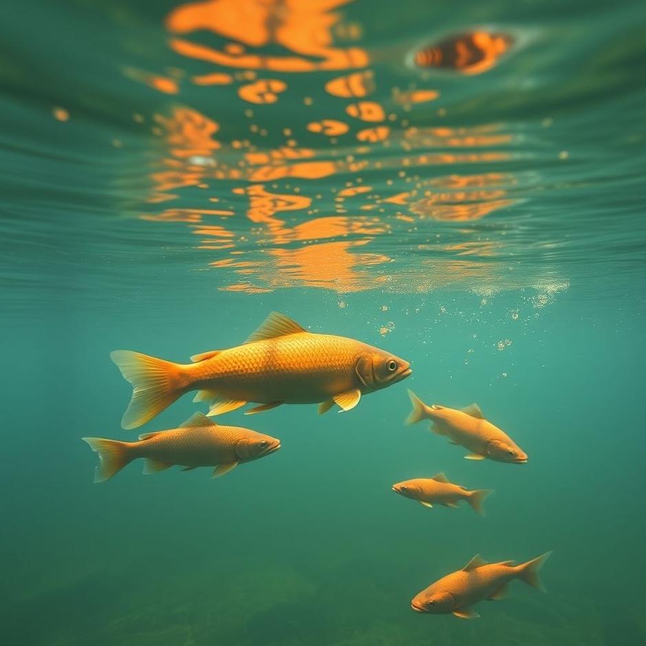 Dream : Swimming with fish in a river in a dream