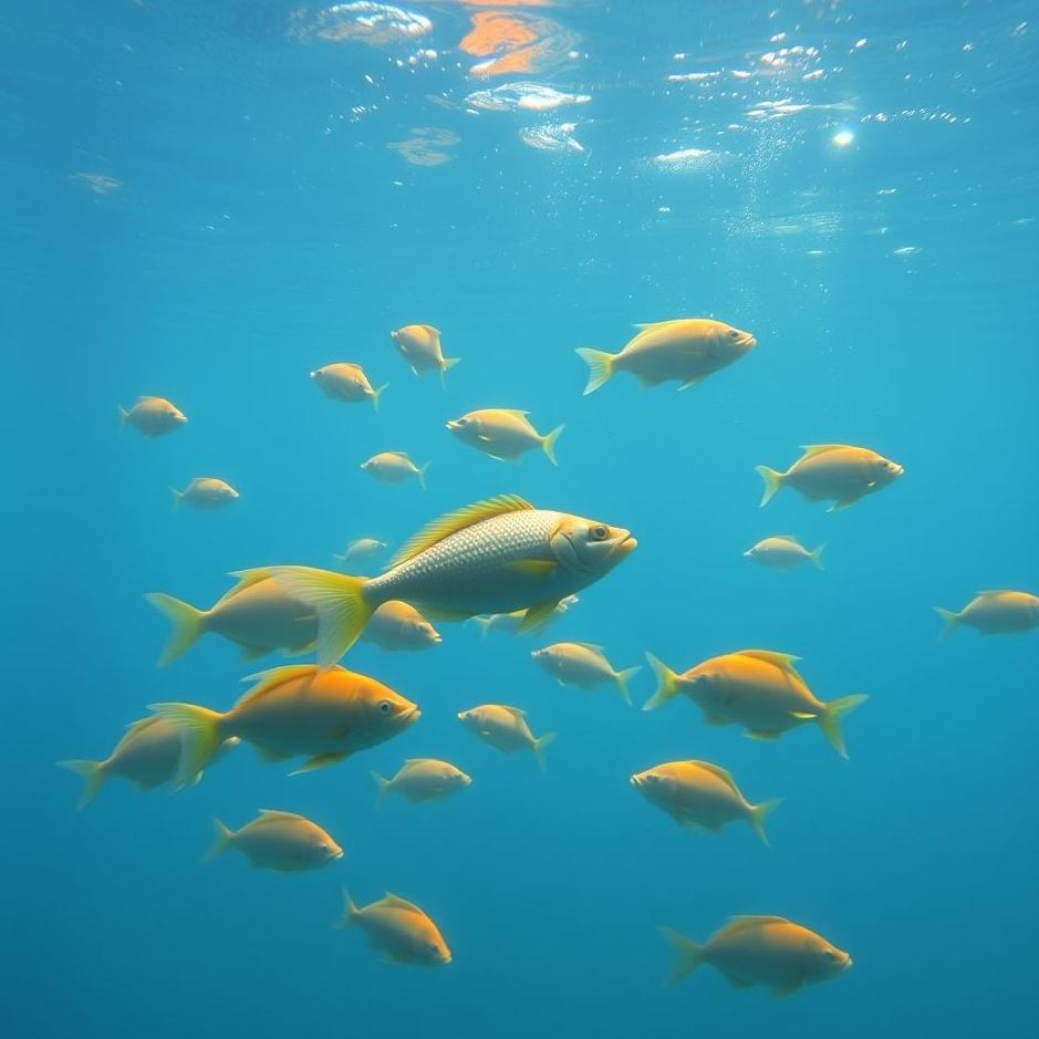 Dream : Swimming with fish in the ocean in a dream