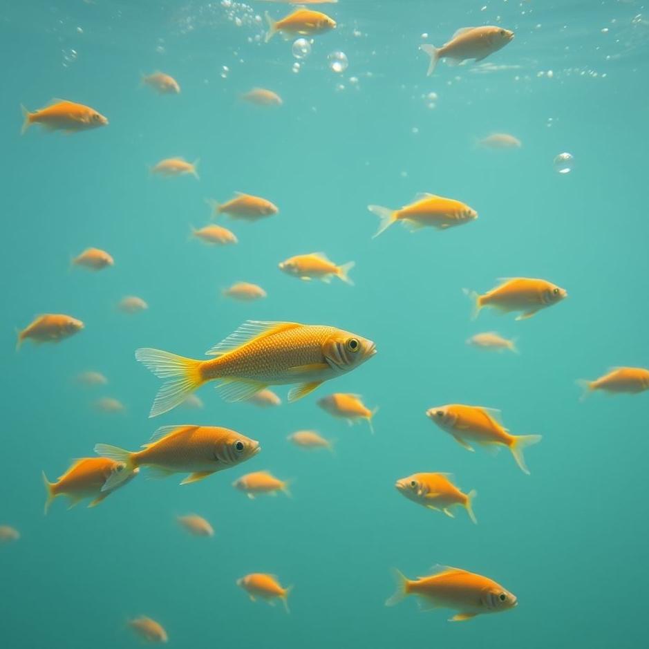 Dream : Swimming with small fishes in a dream