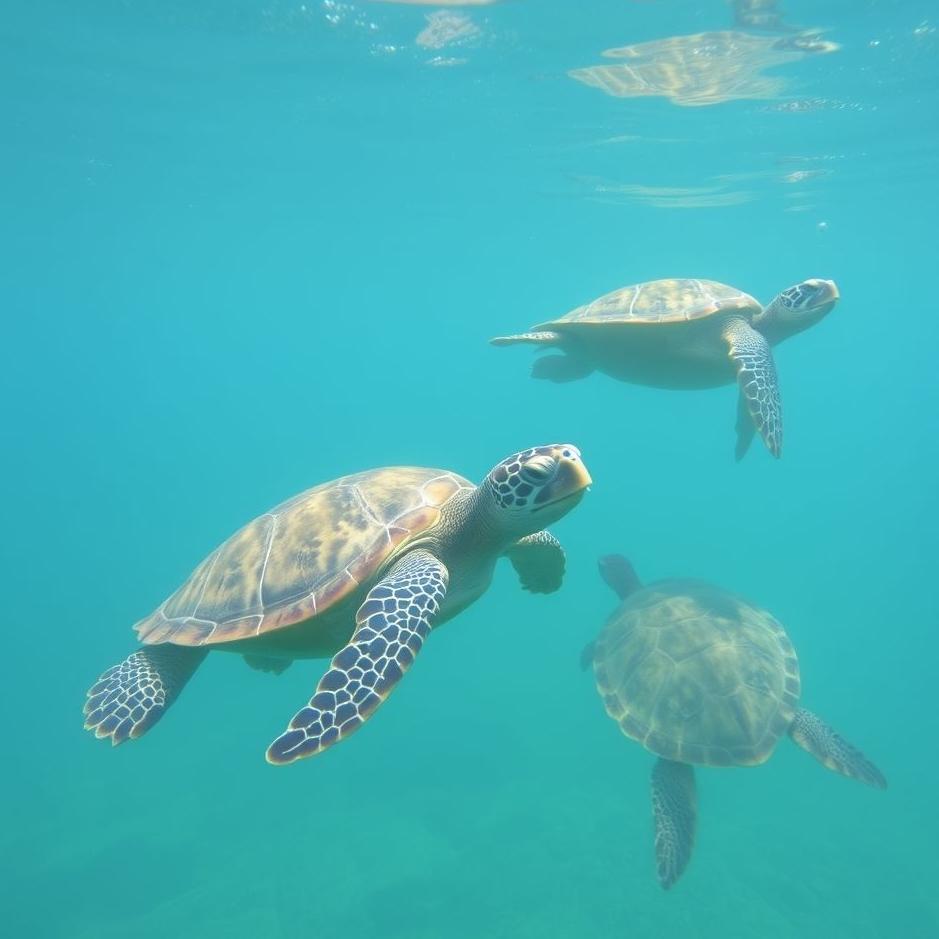 Dream : Swimming with turtles in a dream