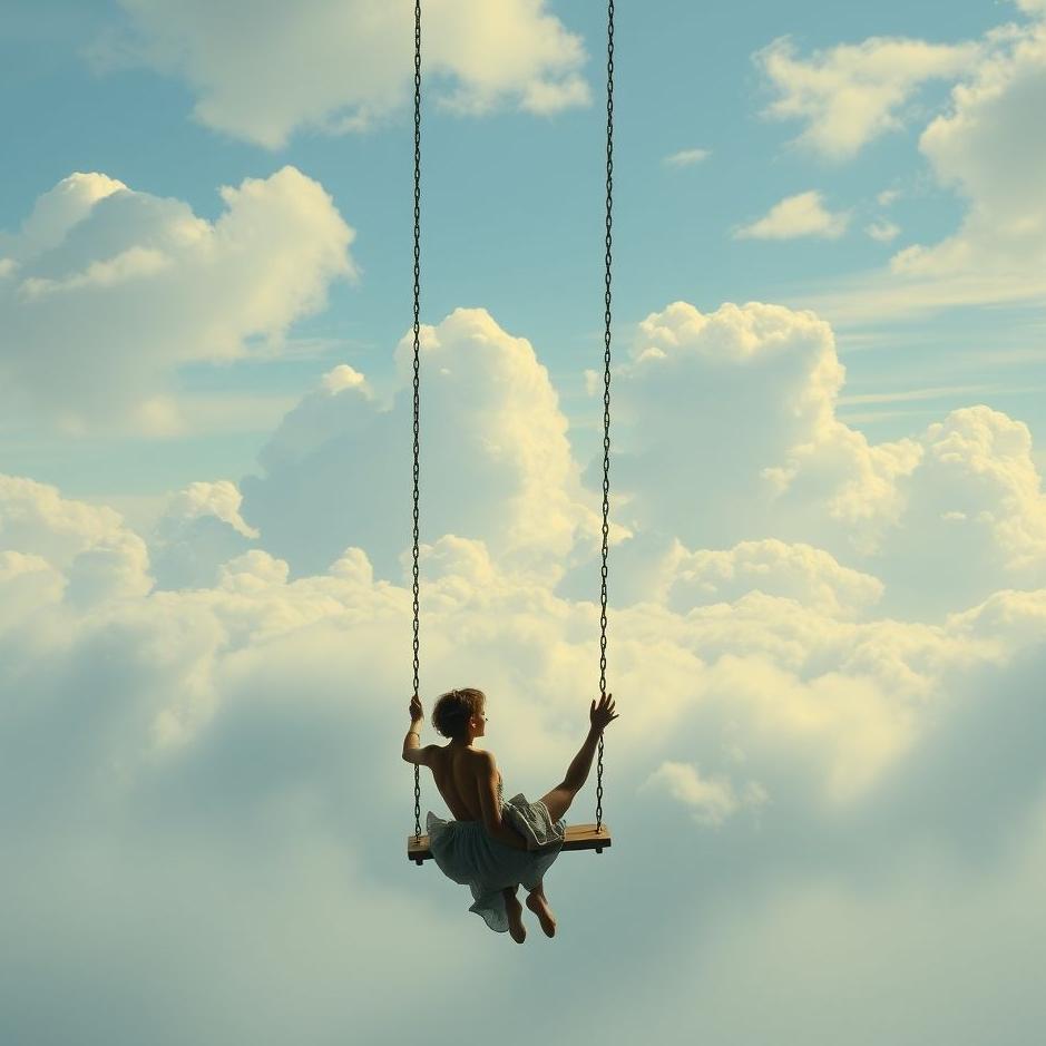 Dream : Swinging down from a balcony in a dream