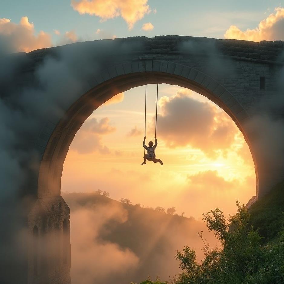 Dream : Swinging from a bridge in a dream