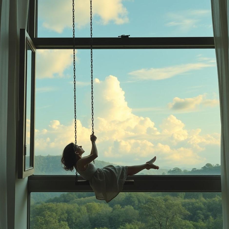 Dream : Swinging from the window in a dream