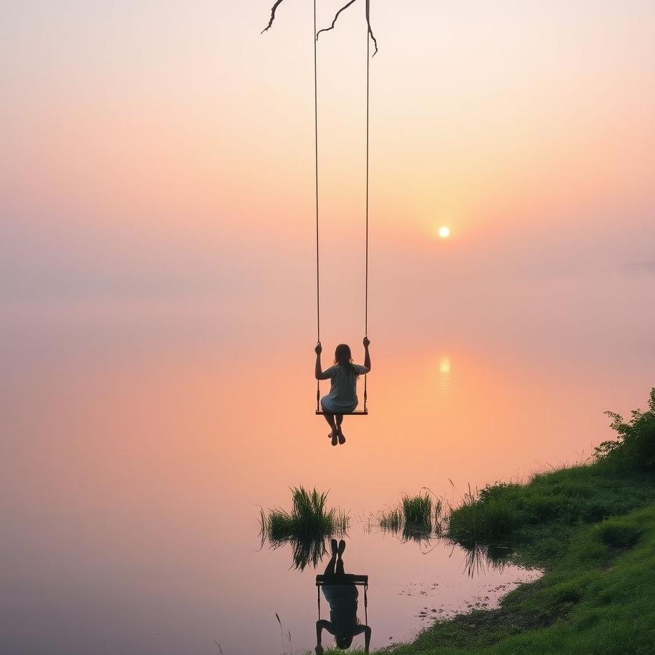 Dream : Swinging on a lake in a dream