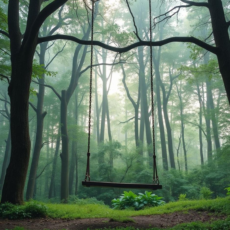 Dream : Swinging on a swing in the forest in a dream