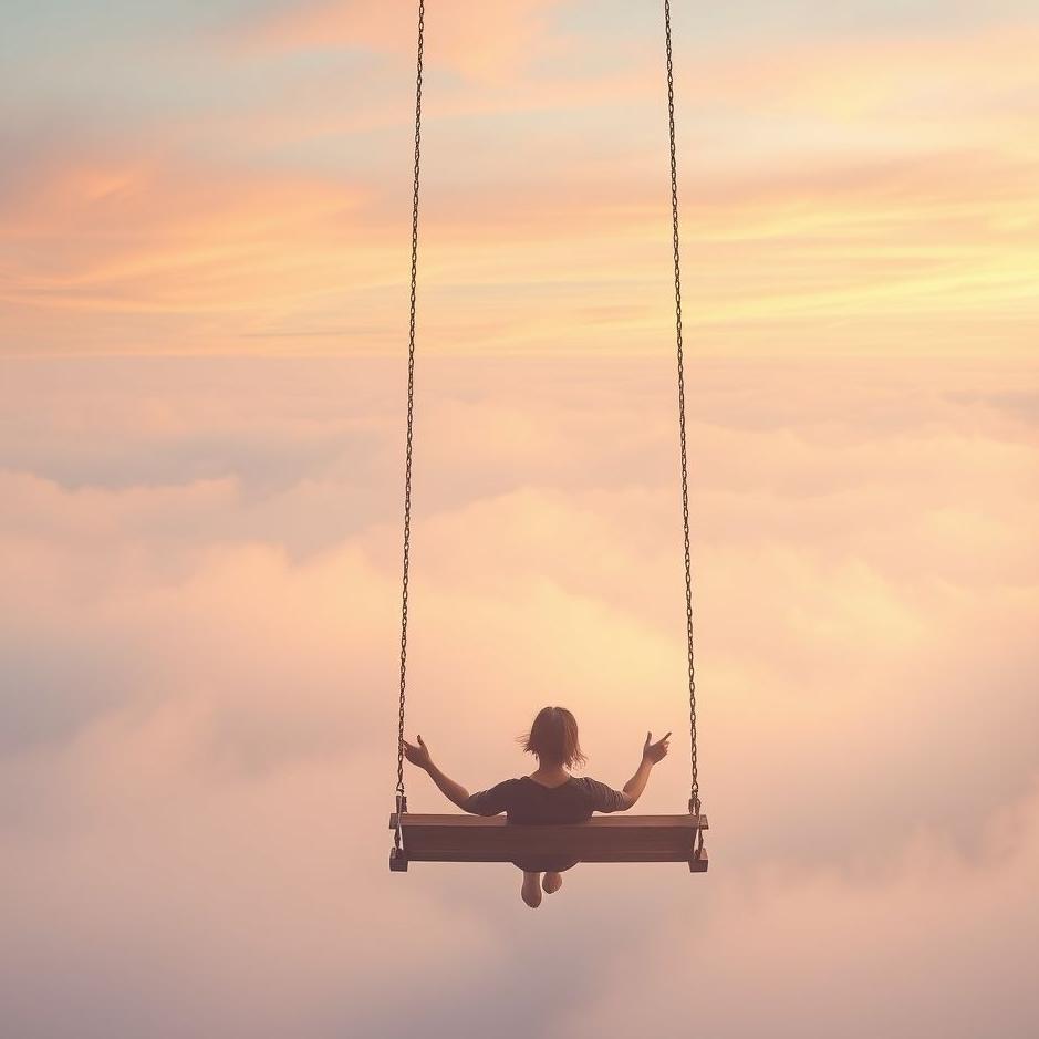 Dream : Swinging on a swing in the sky in a dream