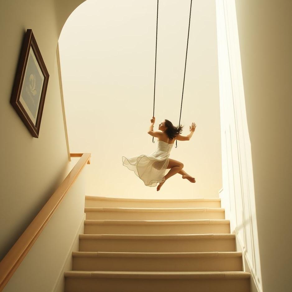 Dream : Swinging on the stairs in a dream