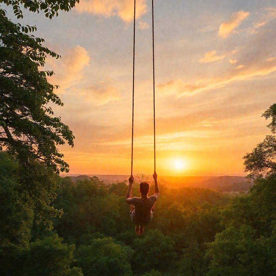 Dream : Swinging with a rope in a dream