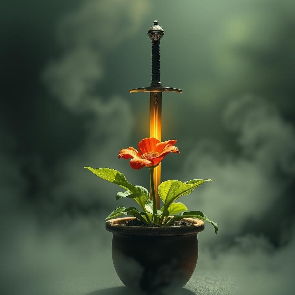 Dream : Sword flower in a pot in a dream
