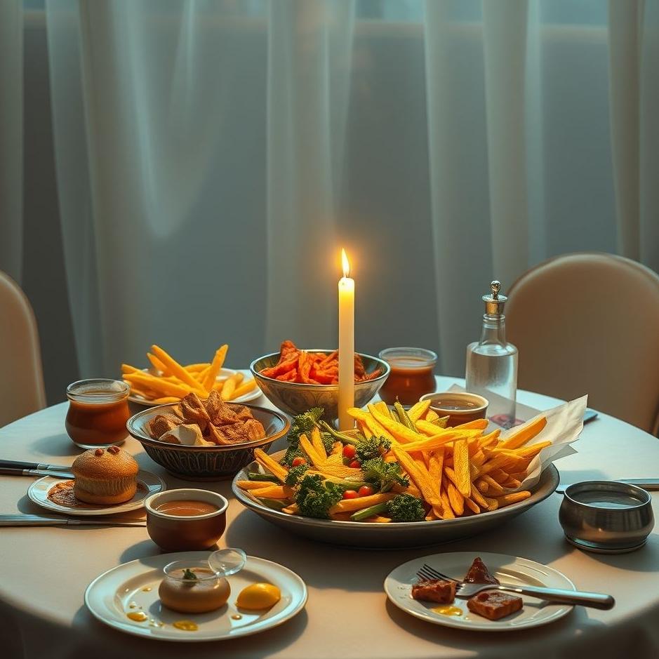 Dream : Table of food in a dream