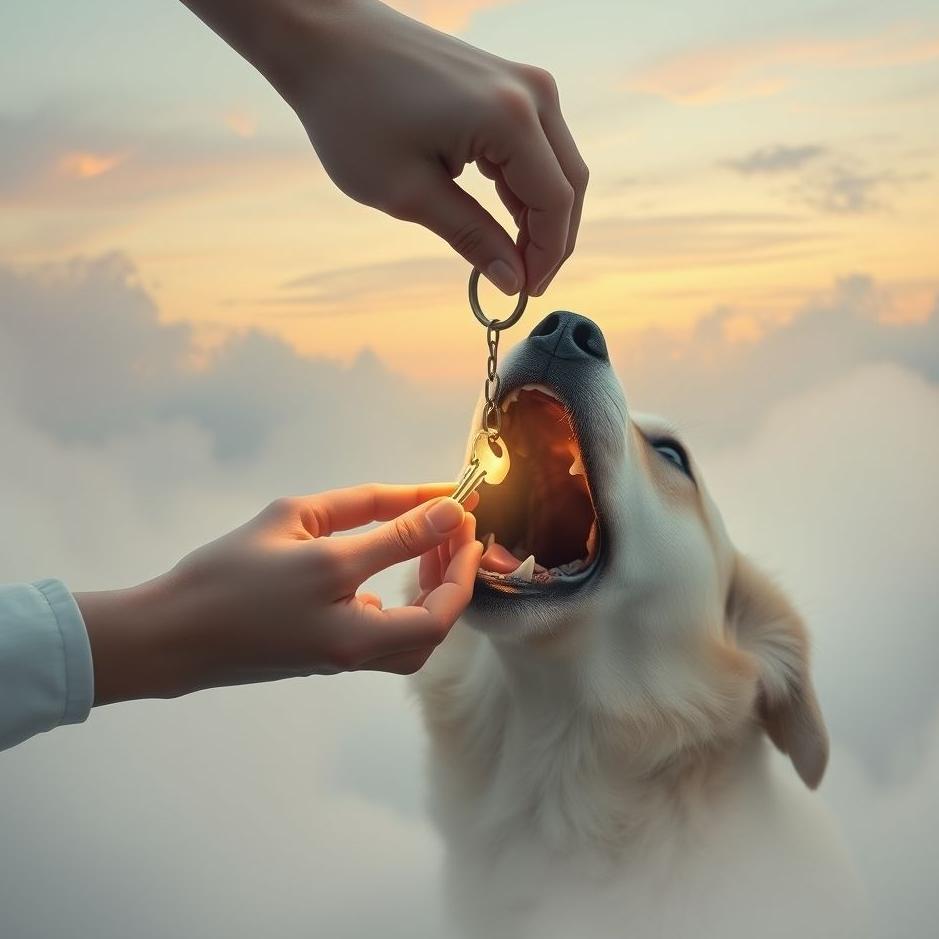 Dream : Taking a key from a dog's mouth in a dream
