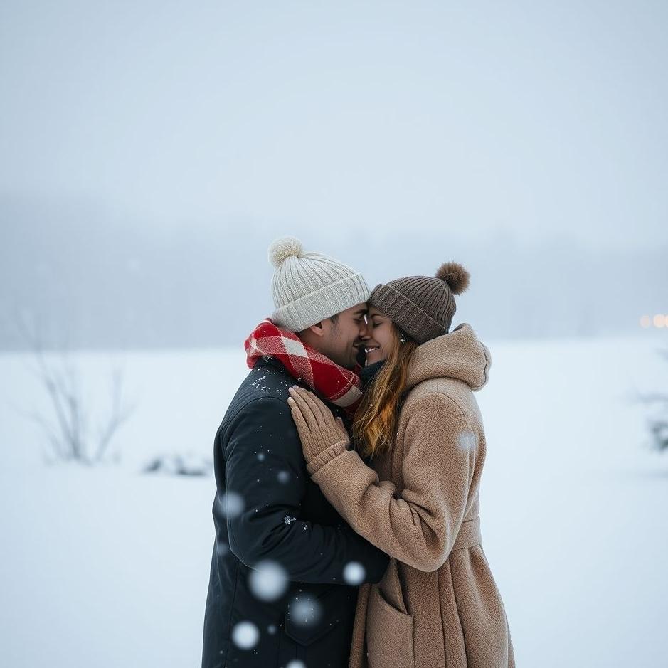 Dream : Taking a photo with your lover in the snow in your dream