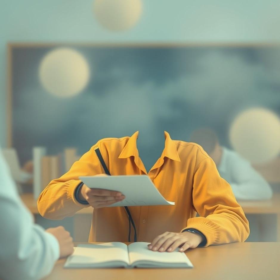 Dream : Taking an exam at school in a dream