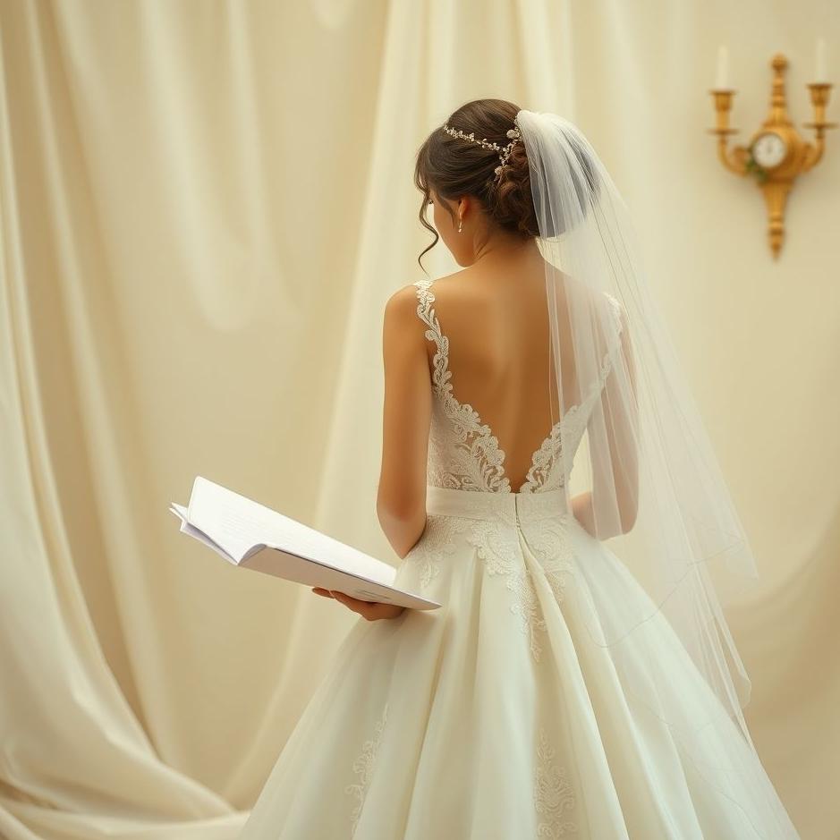Dream : Taking an exam in a wedding dress in a dream