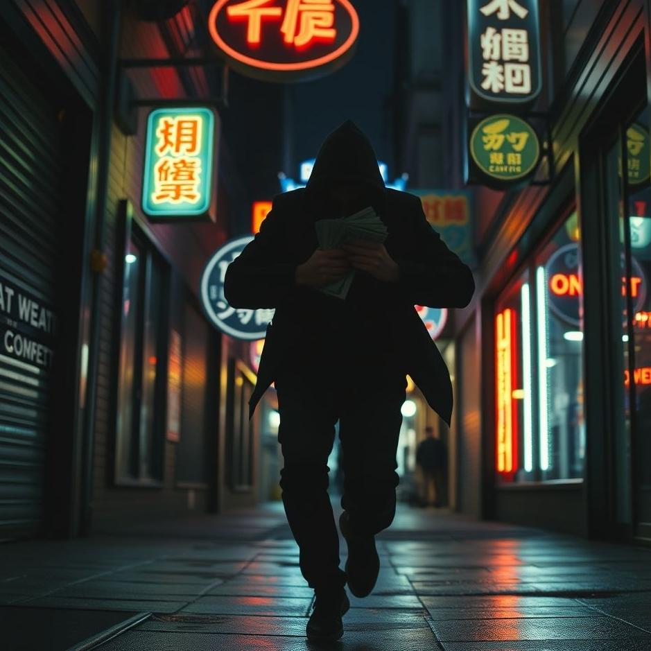 Dream : Taking money and running away in a dream