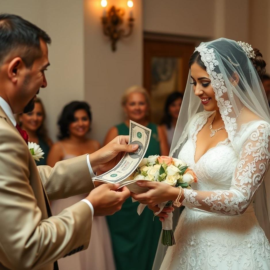 Dream : Taking money from a bride 