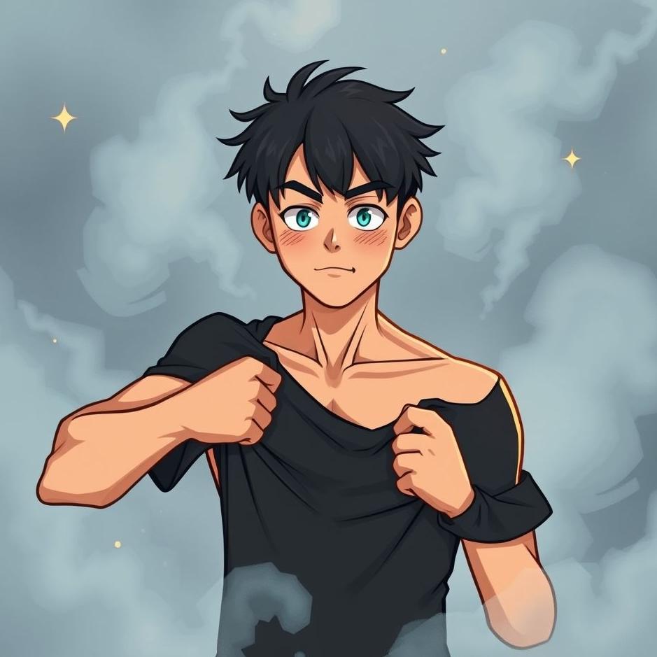 Dream : Taking off a black t-shirt in a dream