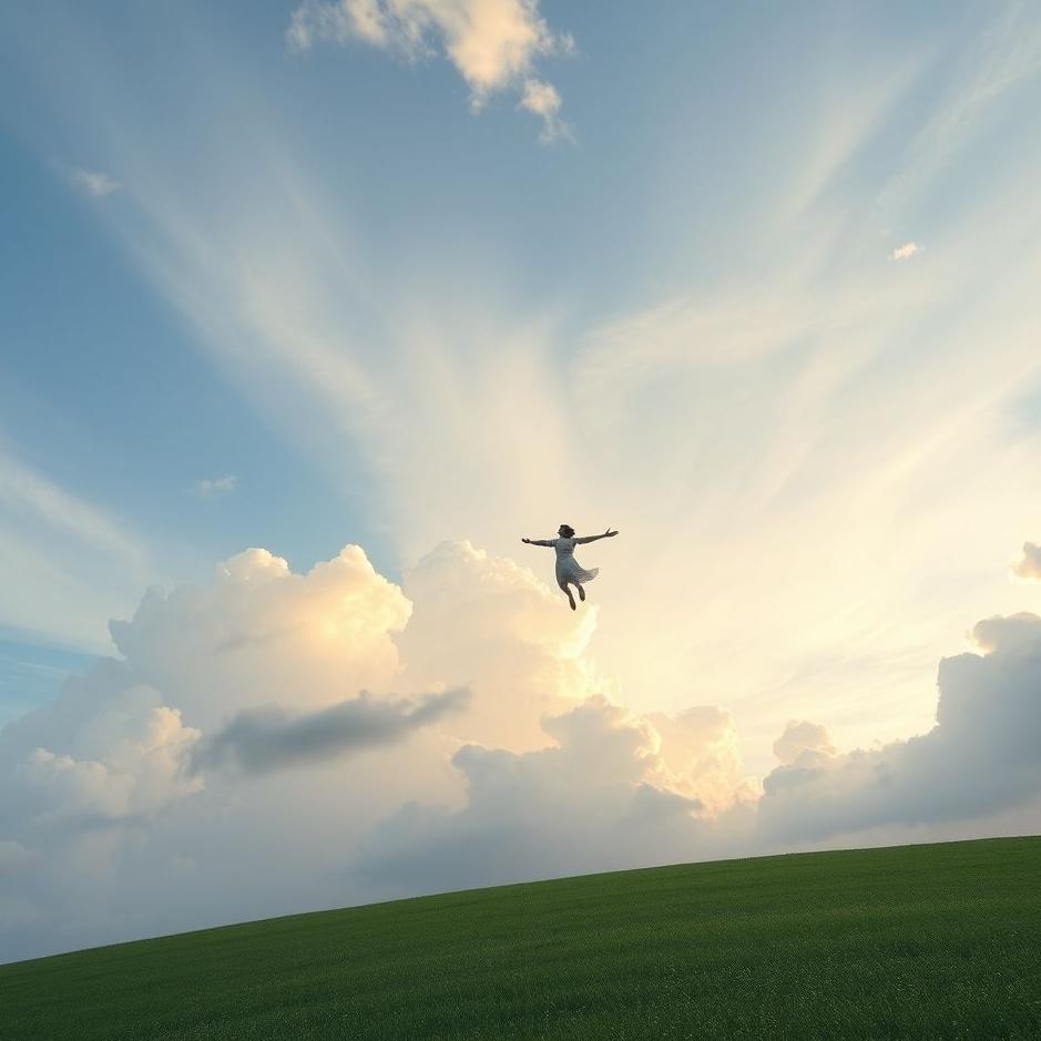 Dream : Taking off towards the sky in a dream